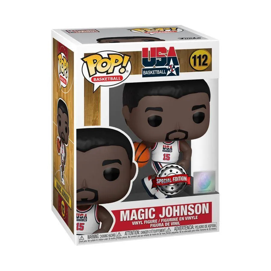 FUN56399 NBA: Legends - Magic Johnson (1992 Team USA White) Pop! Vinyl [RS] - Funko - Titan Pop Culture