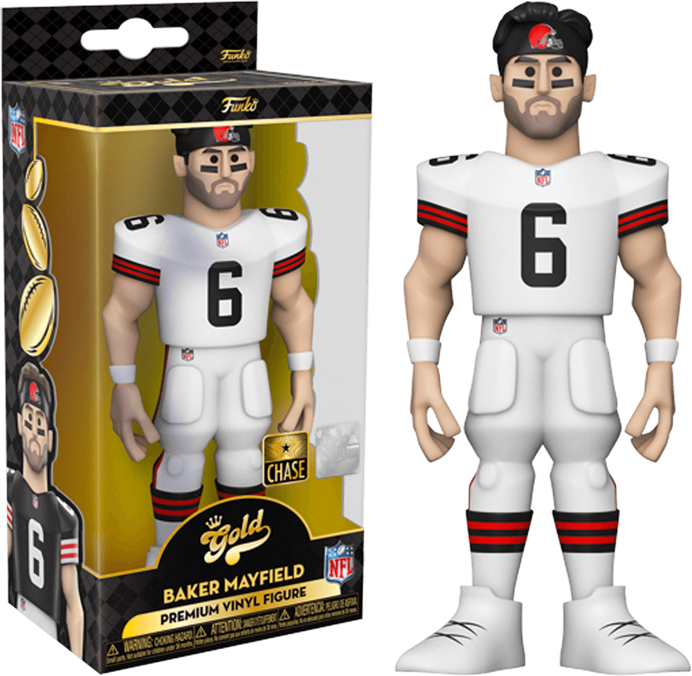 FUN57285 NFL: Browns - Baker Mayfield (with chase) 5" Vinyl Gold - Funko - Titan Pop Culture