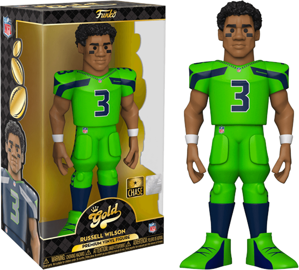 FUN57288 NFL: Seahawks - Russel Wilson (with chase) 12" Vinyl Gold - Funko - Titan Pop Culture