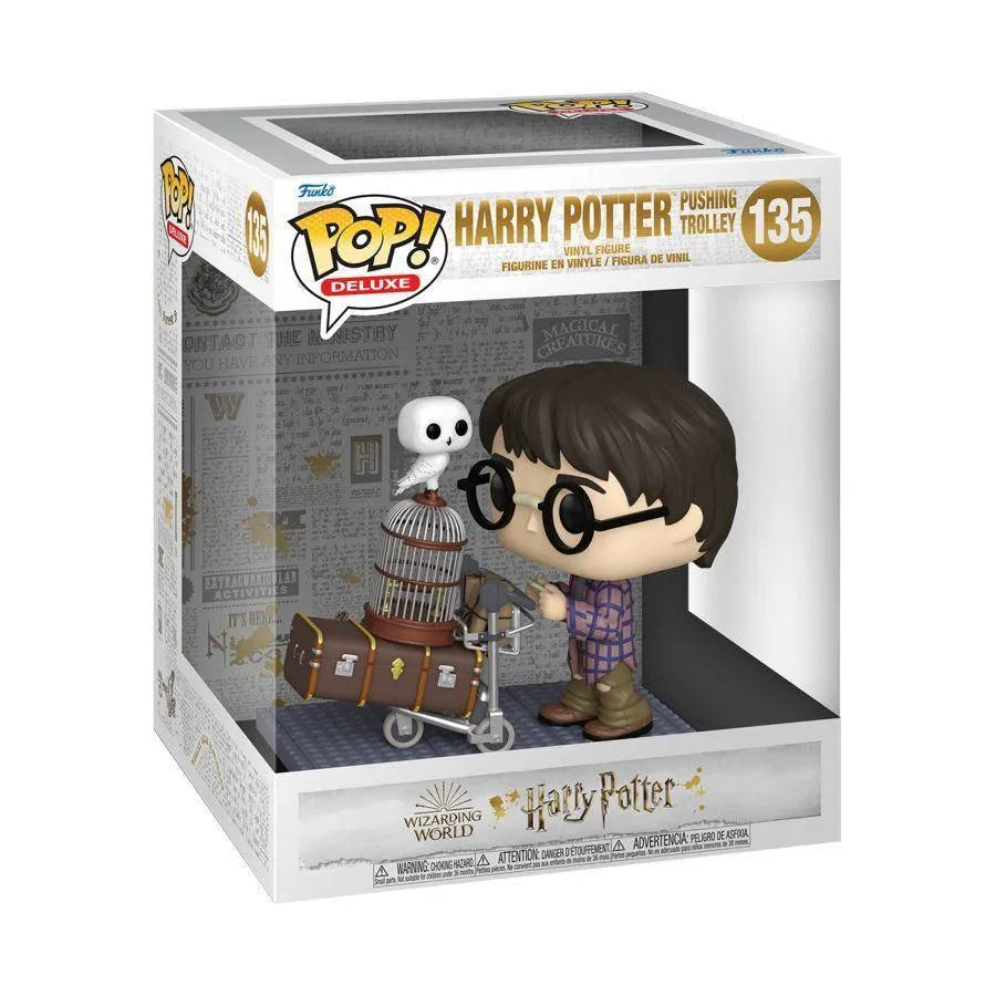 FUN57360 Harry Potter - Harry Pushing Trolley 20th Anniversary Pop! Vinyl Deluxe - Funko - Titan Pop Culture