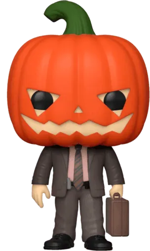 FUN57393 The Office - Dwight with Pumpkinhead Pop! Vinyl - Funko - Titan Pop Culture