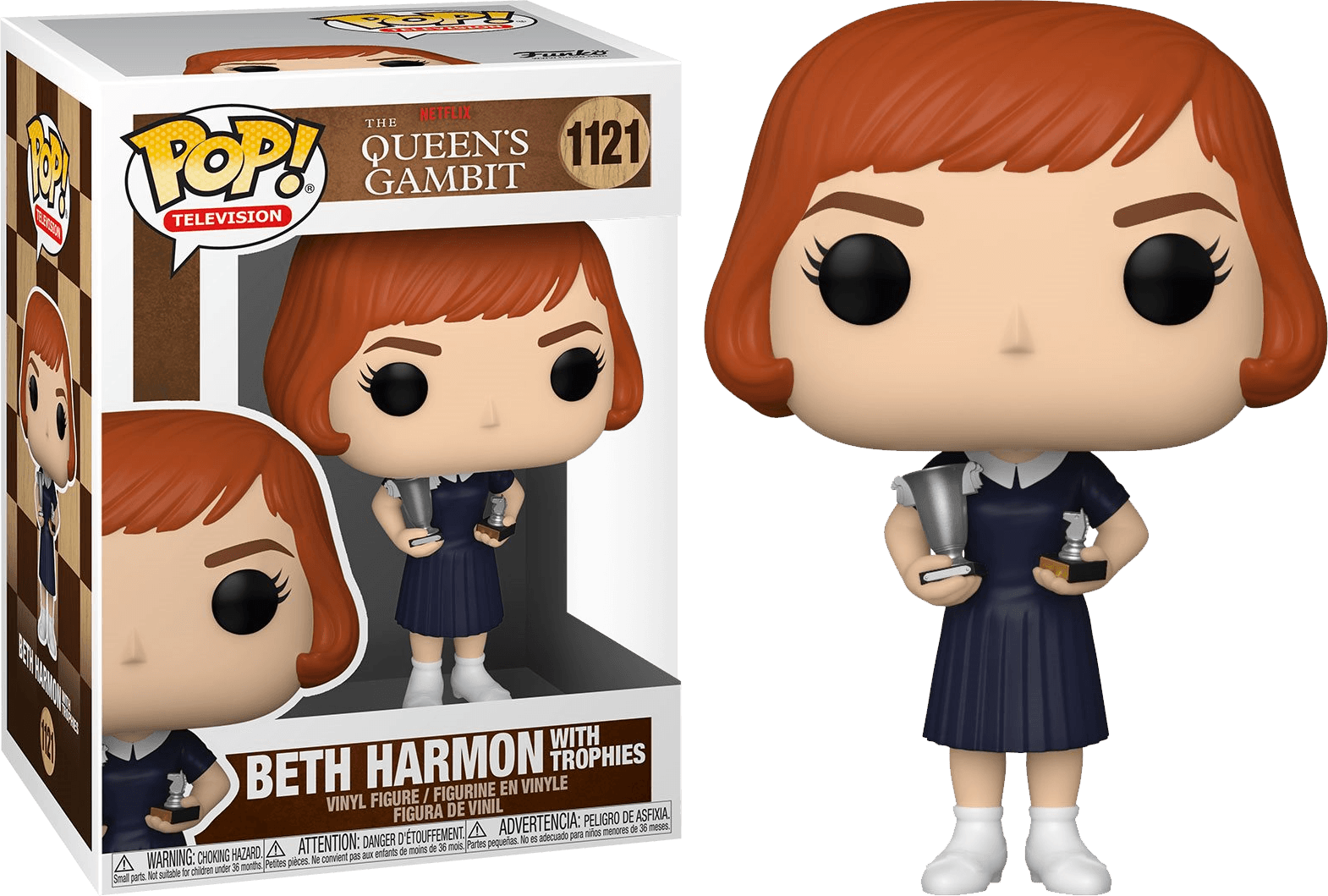 FUN57690 Queen's Gambit - Beth Harmon with Trophies Pop! Vinyl - Funko - Titan Pop Culture