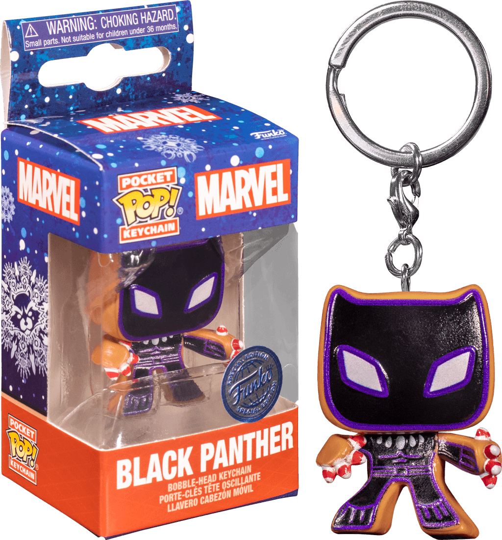 FUN57968 Marvel Comics - Black Panther Holiday US Exclusive Pop! Keychain [RS] - Funko - Titan Pop Culture