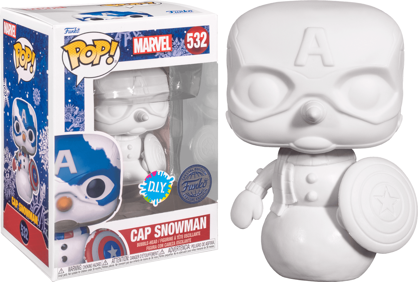 FUN57971 Marvel Comics - Captain America Holiday DIY US Exclusive Pop! Vinyl [RS] - Funko - Titan Pop Culture