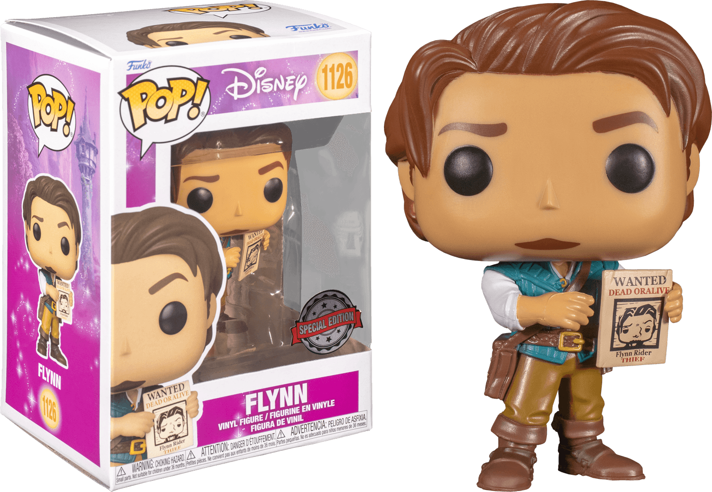 FUN58249 Tangled - Flynn holding Wanted Poster US Exclusive Pop! Vinyl [RS] - Funko - Titan Pop Culture