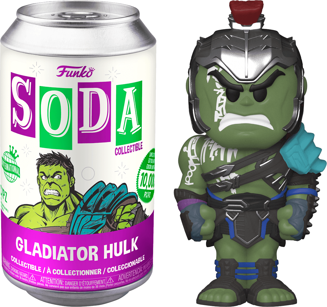 FUN58342 Thor 3: Ragnarok - Hulk Gladiator (with chase) Vinyl Soda - Funko - Titan Pop Culture