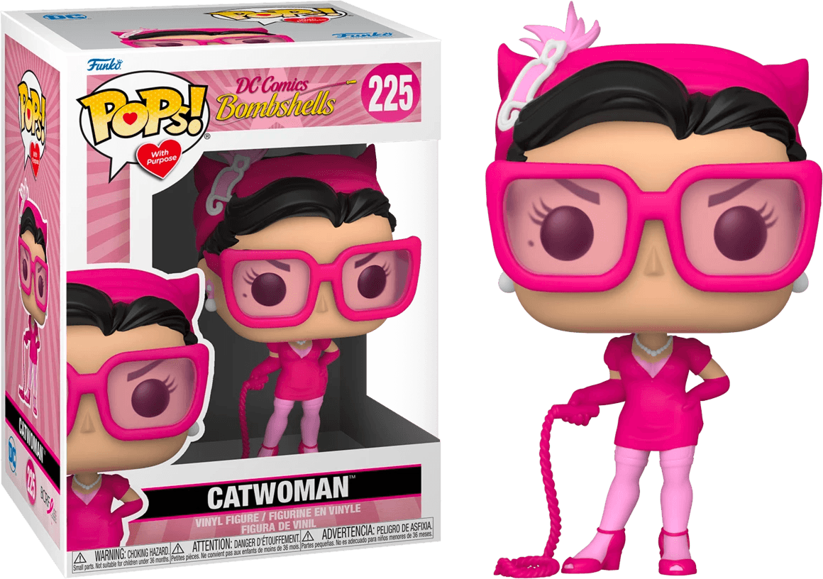 FUN58499 DC Bombshells - Catwoman Breast Cancer Awareness Pop! Vinyl - Funko - Titan Pop Culture