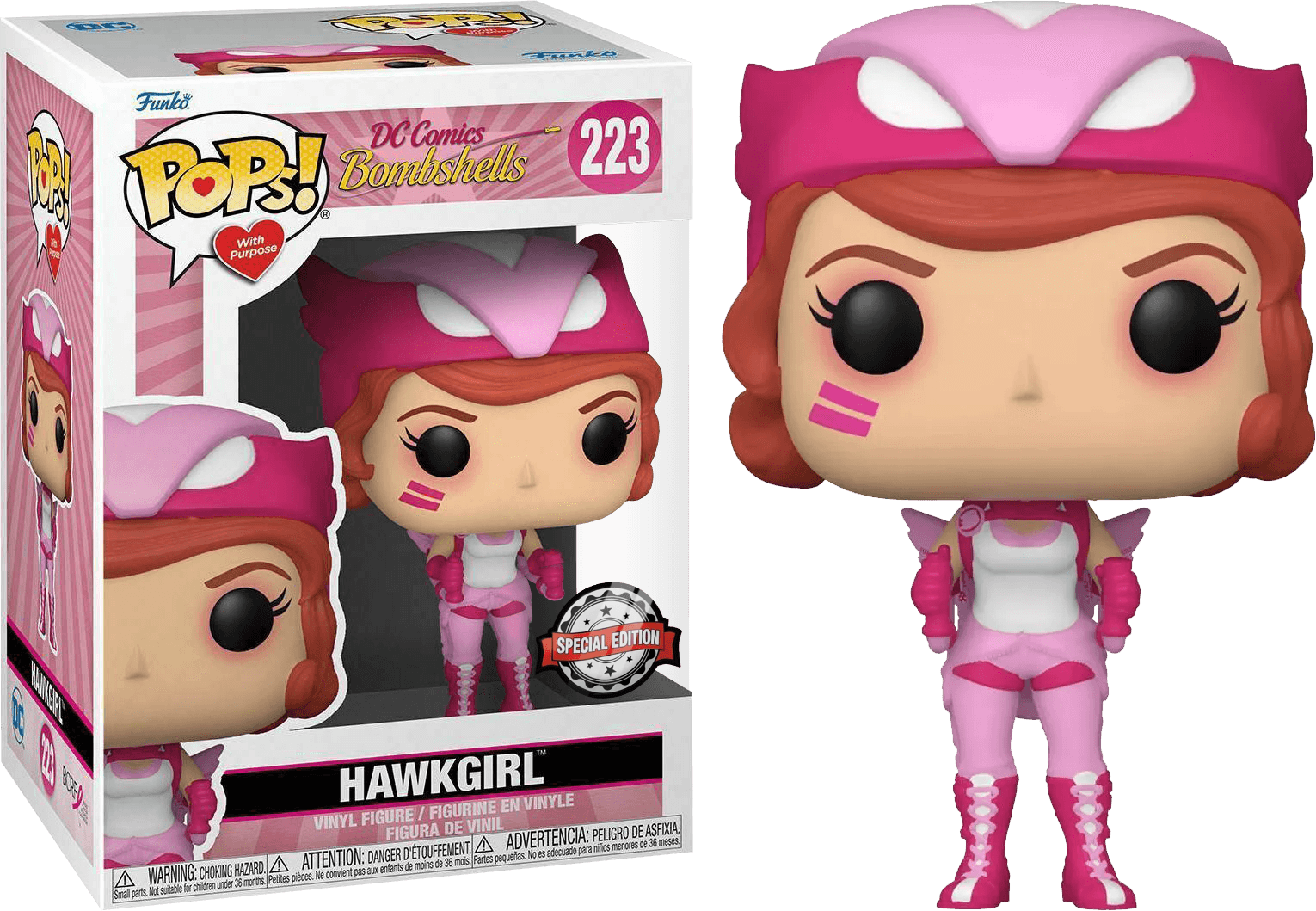 FUN58501 DC Bombshells - Hawkgirl Breast Cancer Awareness Pop! Vinyl - Funko - Titan Pop Culture