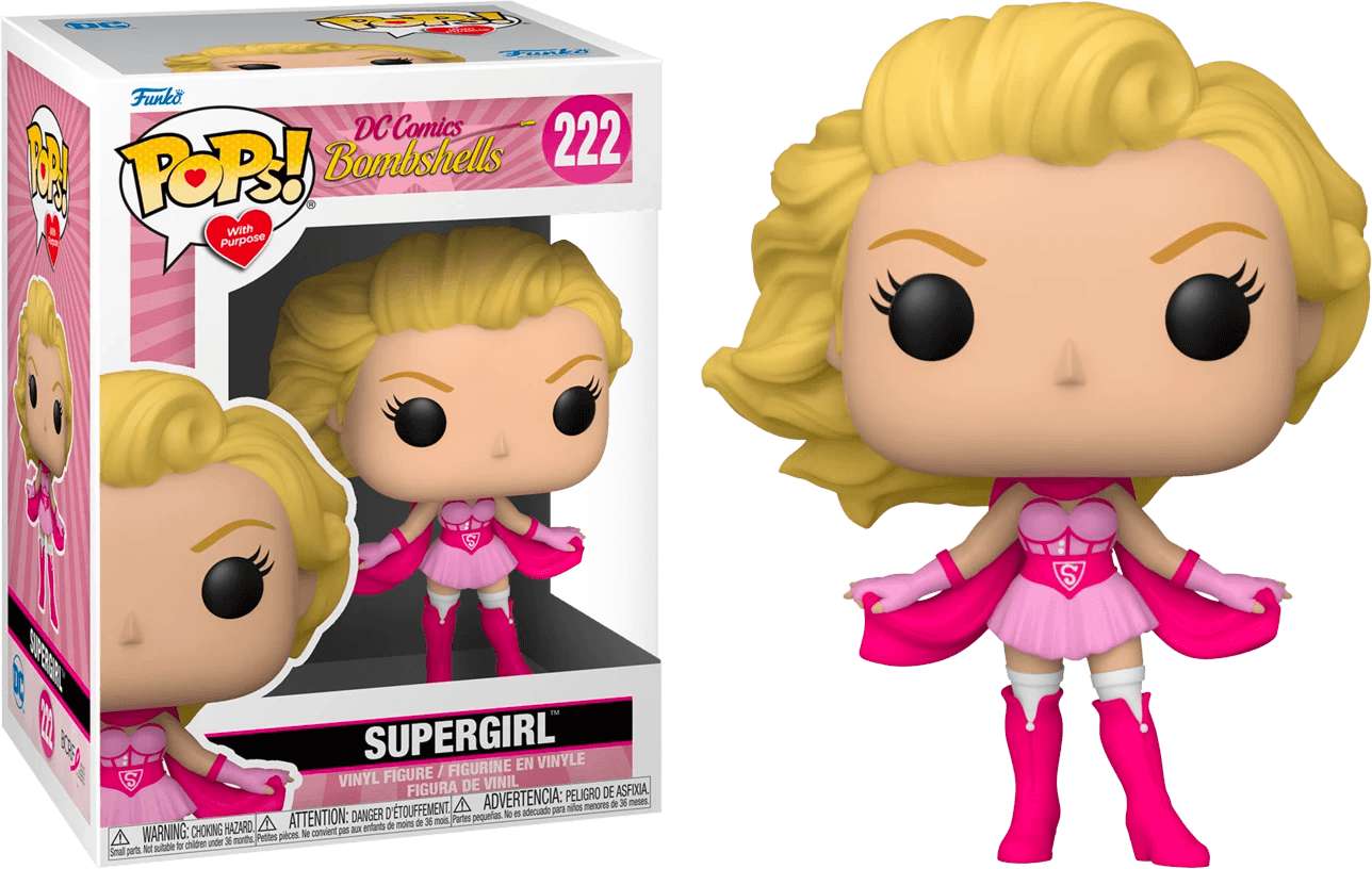 FUN58502 DC Bombshells - Supergirl Breast Cancer Awareness Pop! Vinyl - Funko - Titan Pop Culture