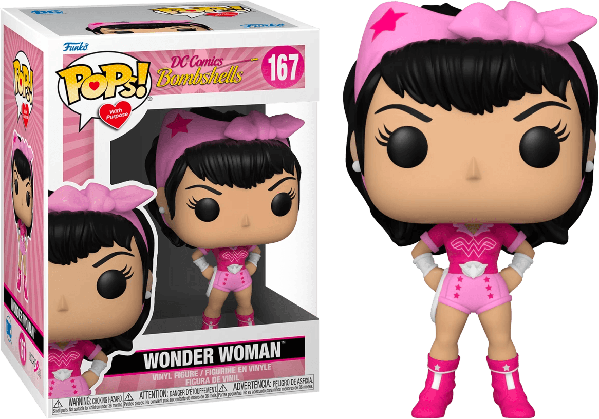 FUN58503 DC Bombshells - Wonder Woman Breast Cancer Awareness Pop! Vinyl - Funko - Titan Pop Culture