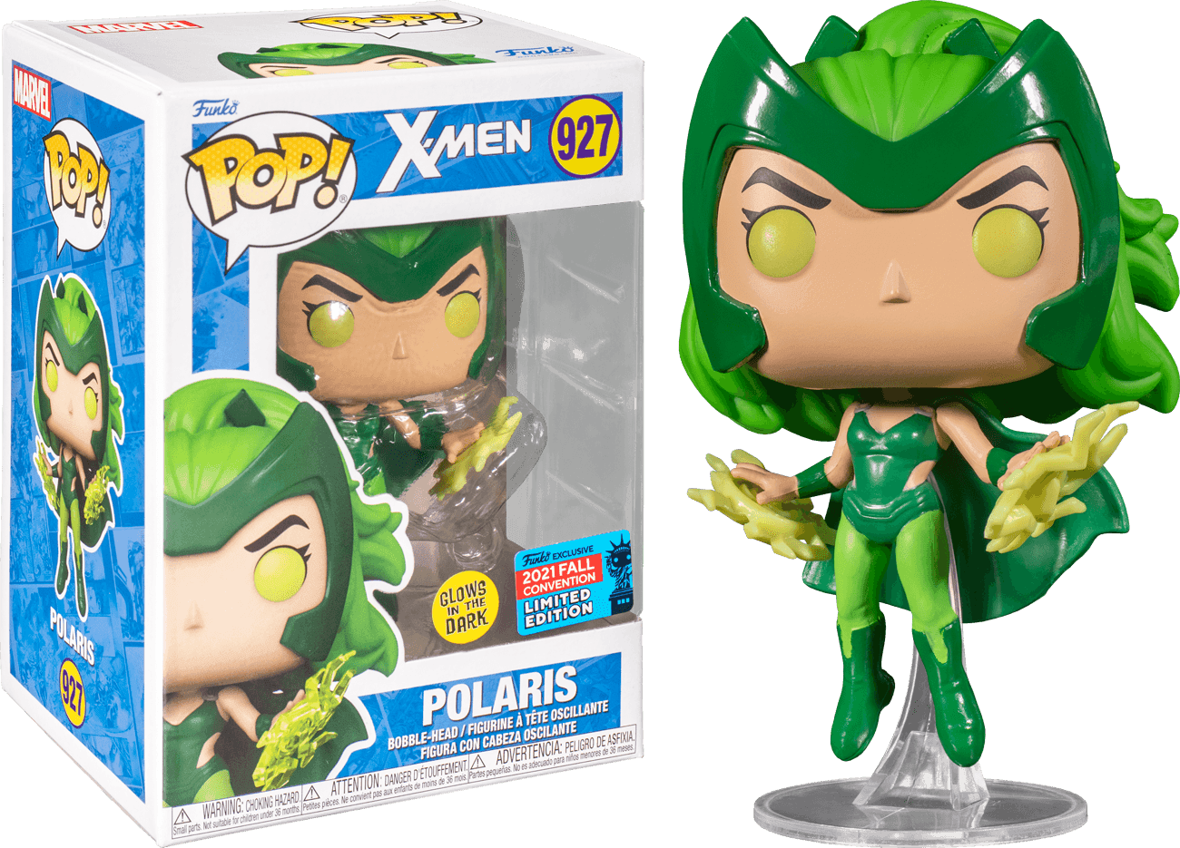 FUN58596 X-Men - Polaris Glow NYCC 2021 US Exclusive Pop! Vinyl [RS] - Funko - Titan Pop Culture