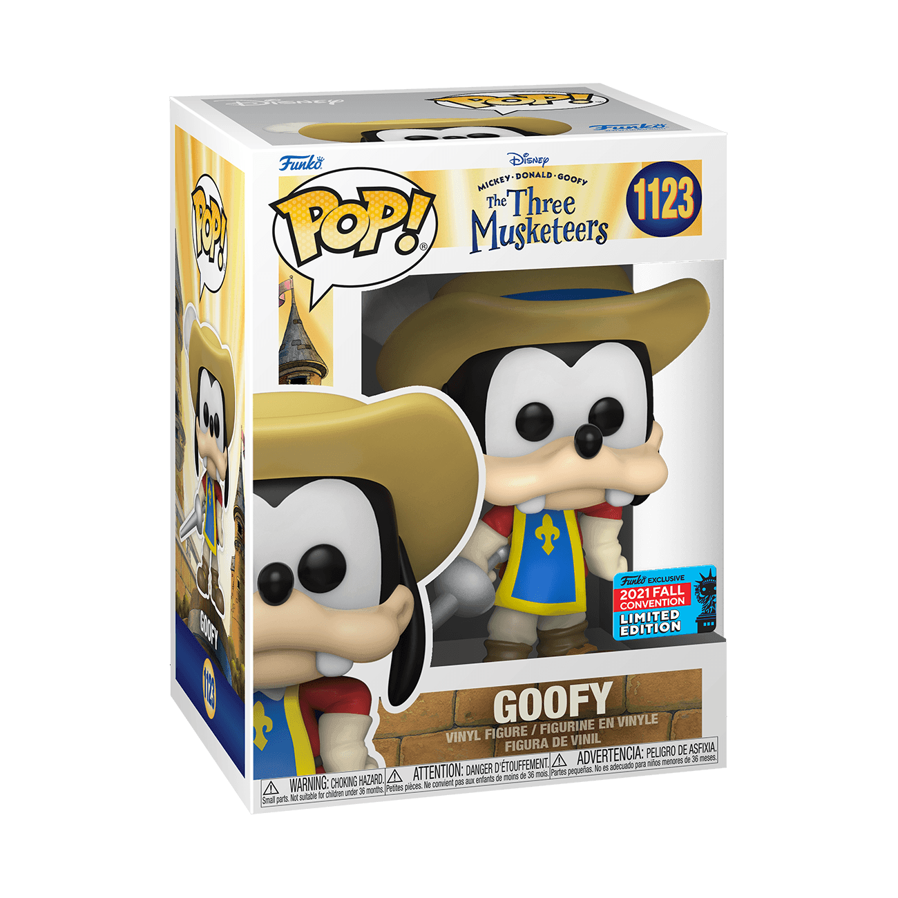 FUN58605 Mickey Mouse - Goofy Musketeer NYCC 2021 US Exclusive Pop! Vinyl [RS] - Funko - Titan Pop Culture
