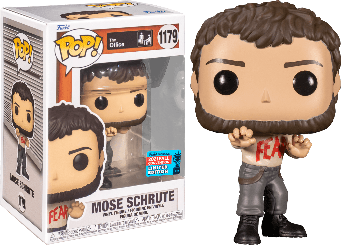 FUN58627 The Office - Mose Schrute FEAR NYCC 2021 US Exclusive Pop! Vinyl [RS] - Funko - Titan Pop Culture