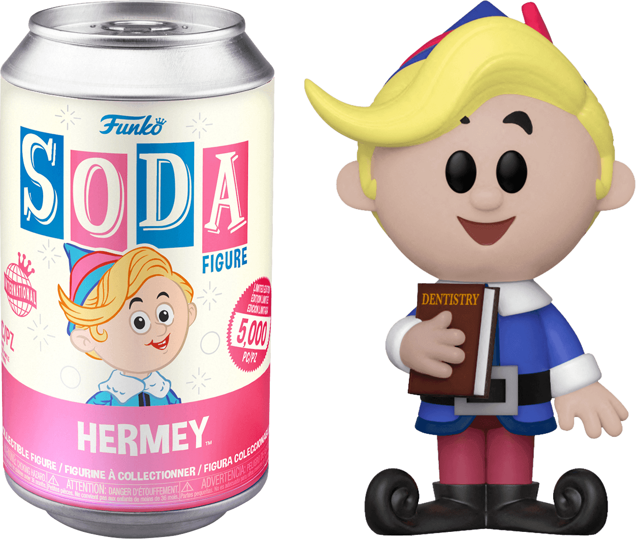 FUN58717 Rudolph the Red-Nosed Reindeer - Hermey (with chase) Vinyl Soda - Funko - Titan Pop Culture