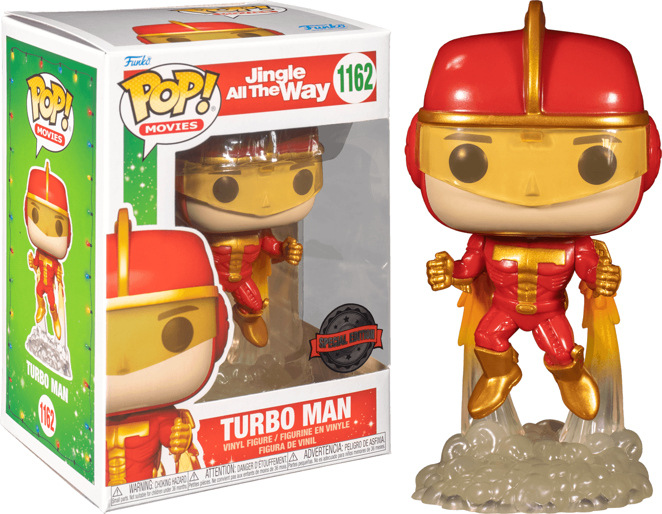 FUN58947 Jingle All The Way - Turbo Man Flying US Exclusive Pop! Vinyl [RS] - Funko - Titan Pop Culture