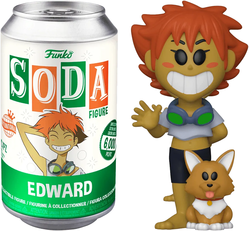 FUN58954 Cowboy Bebop - Edward (with chase) US Exclusive Vinyl Soda [RS] - Funko - Titan Pop Culture