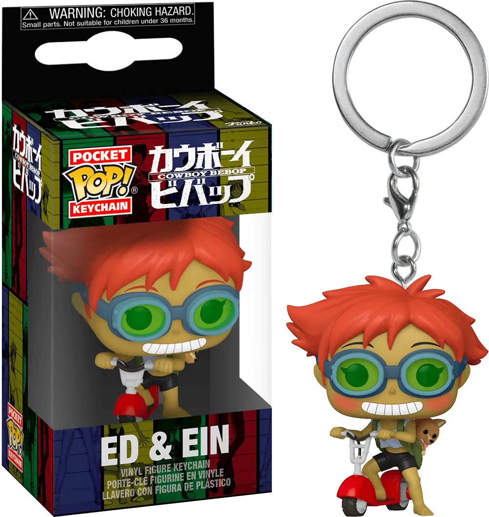 FUN59469 Cowboy Bebop - Ed & Ein Scooter Pocket Pop! Keychain - Funko - Titan Pop Culture