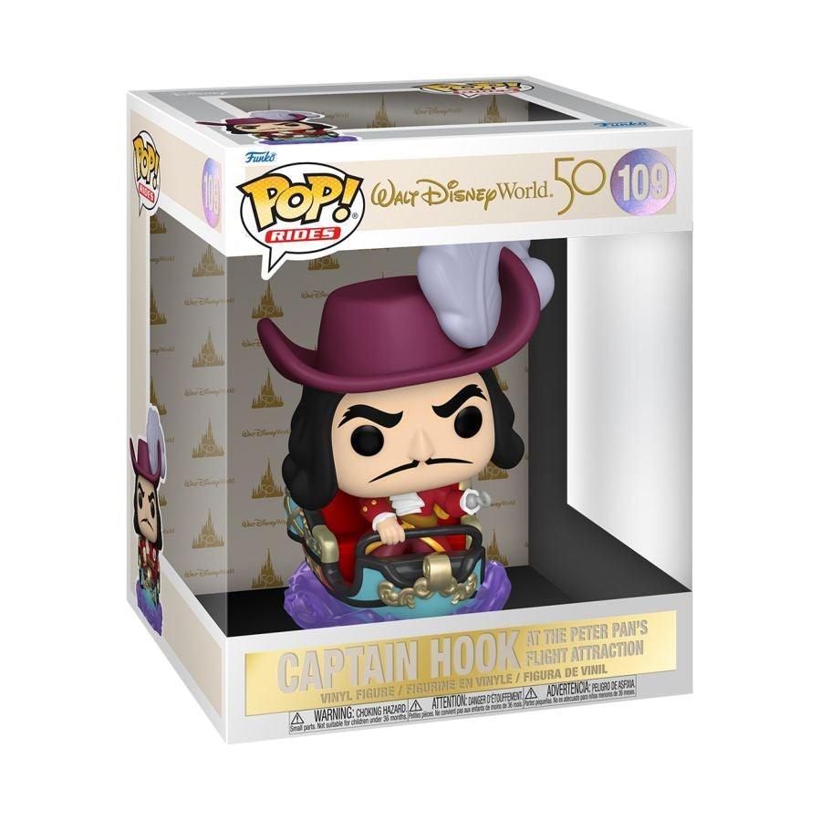 FUN59512 Disney World - Captain Hook At Pan's Flight Attraction 50th Anniversary Pop! Ride - Funko - Titan Pop Culture