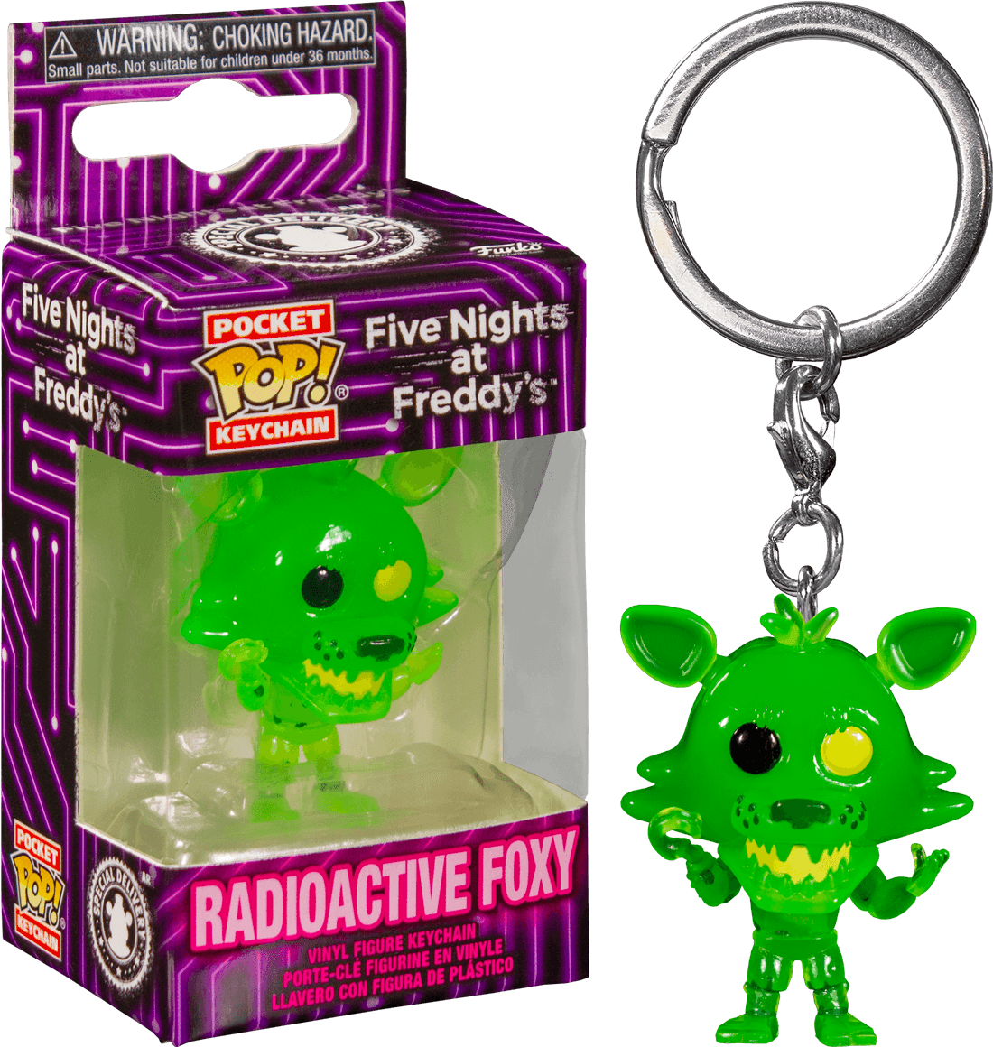 FUN59694 Five Nights at Freddy's: Special Delivery - Radioactive Foxy Pocket Pop! Keychain - Funko - Titan Pop Culture