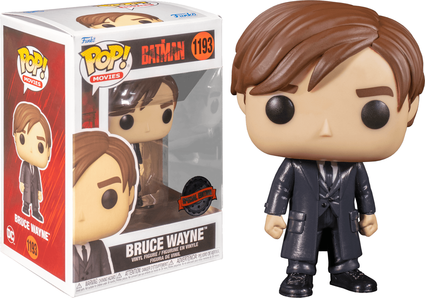 FUN60102 The Batman - Bruce Wayne (Suit) US Exclusive Pop! Vinyl [RS] - Funko - Titan Pop Culture