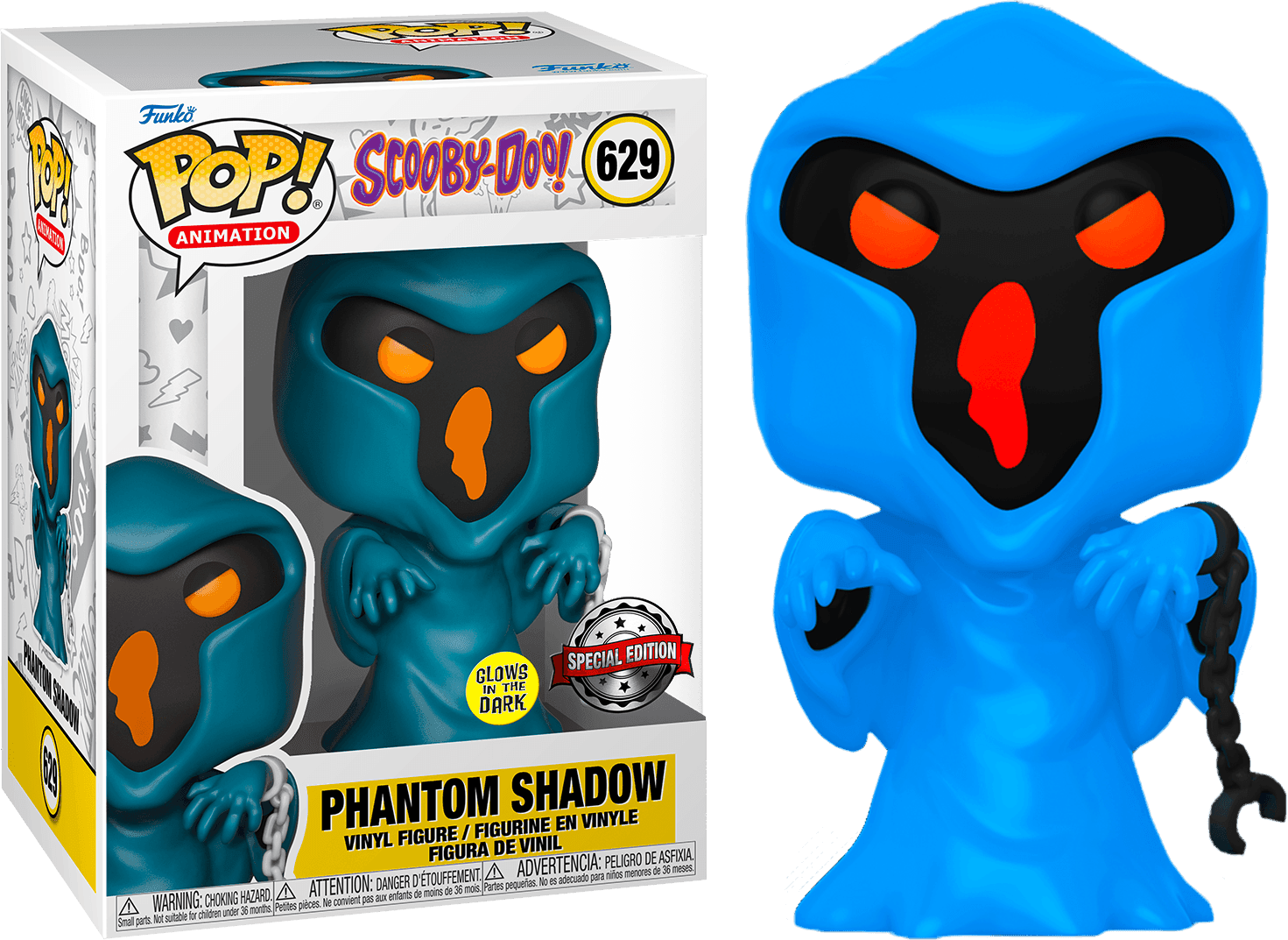 FUN60159 Scooby Doo - Phantom Shadow Glow US Exclusive Pop! Vinyl [RS] - Funko - Titan Pop Culture