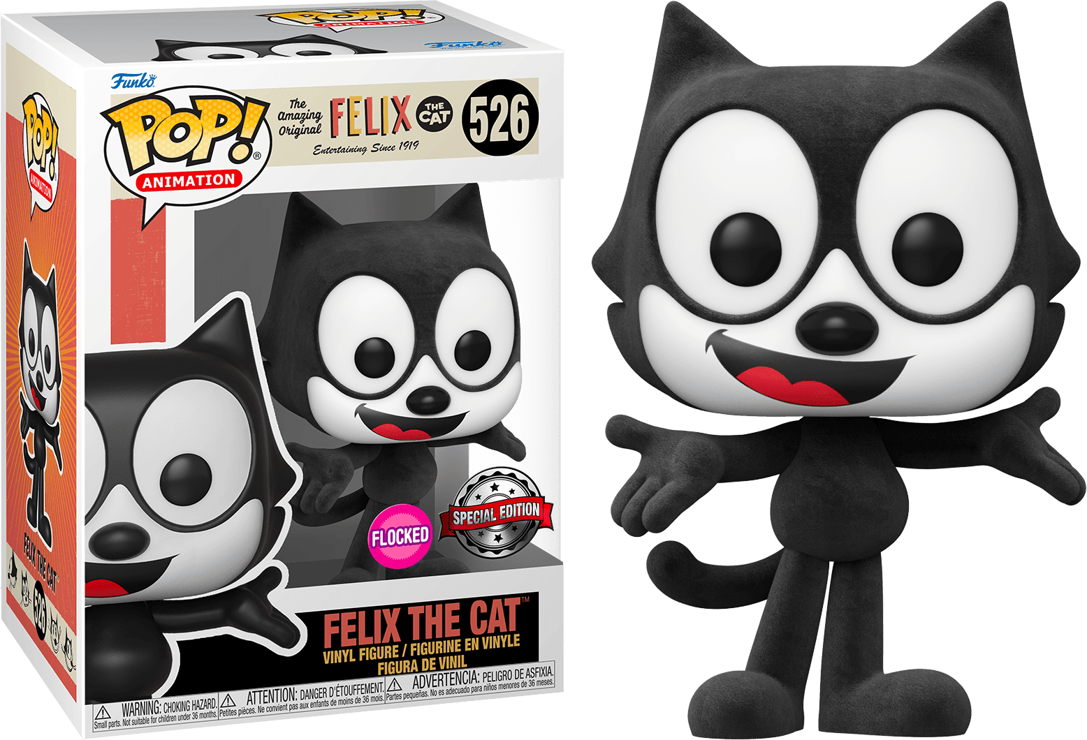 FUN60160 Felix the Cat - Felix Flocked US Exclusive Pop! Vinyl [RS] - Funko - Titan Pop Culture