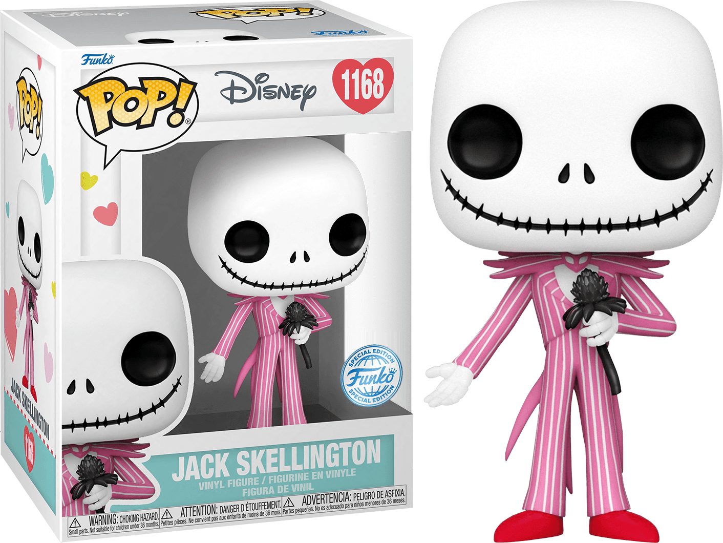FUN60313 The Nightmare Before Christmas - Jack with Pink & Red Suit US Exclusive Pop! Vinyl [RS] - Funko - Titan Pop Culture