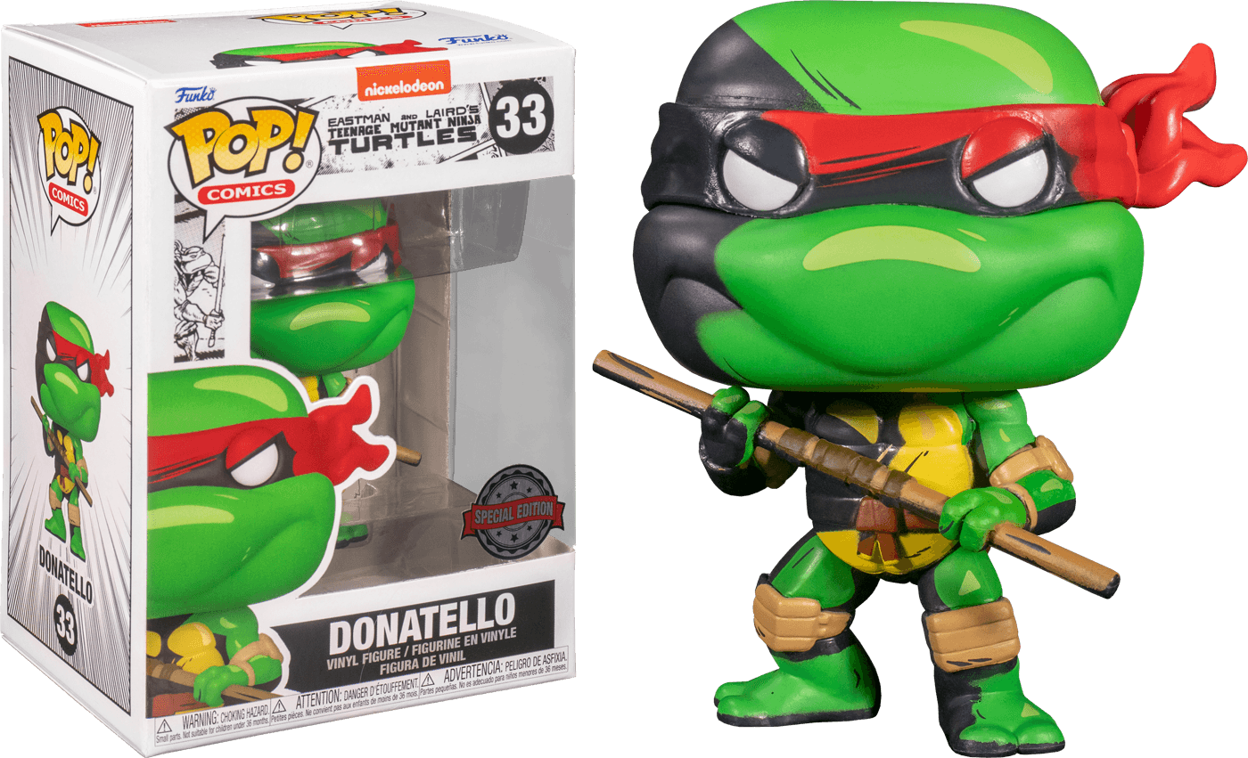 FUN60648 Teenage Mutant Ninja Turtles (comics) - Donatello (with chase) US Exclusive Pop! Vinyl - Funko - Titan Pop Culture