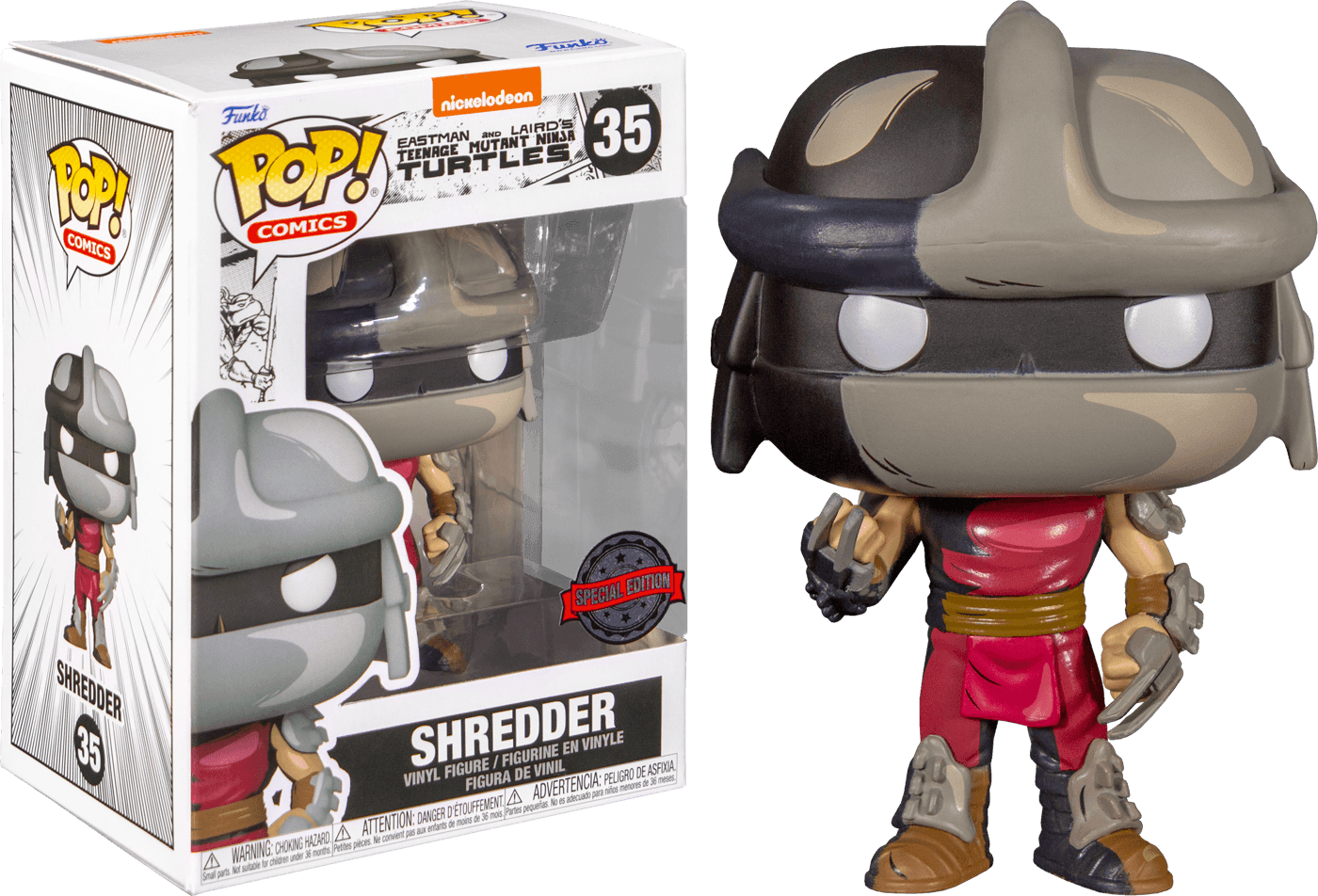 FUN60651 Teenage Mutant Ninja Turtles (Comic) - Shredder (with chase) US Exclusive Pop! Vinyl - Funko - Titan Pop Culture