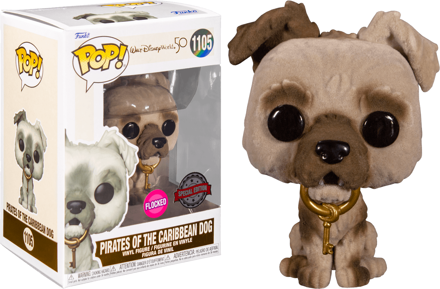 FUN60666 Disney World - Pirates of the Caribbean Dog Flocked 50th Anniversary US Exclusive Pop! Vinyl [RS] - Funko - Titan Pop Culture