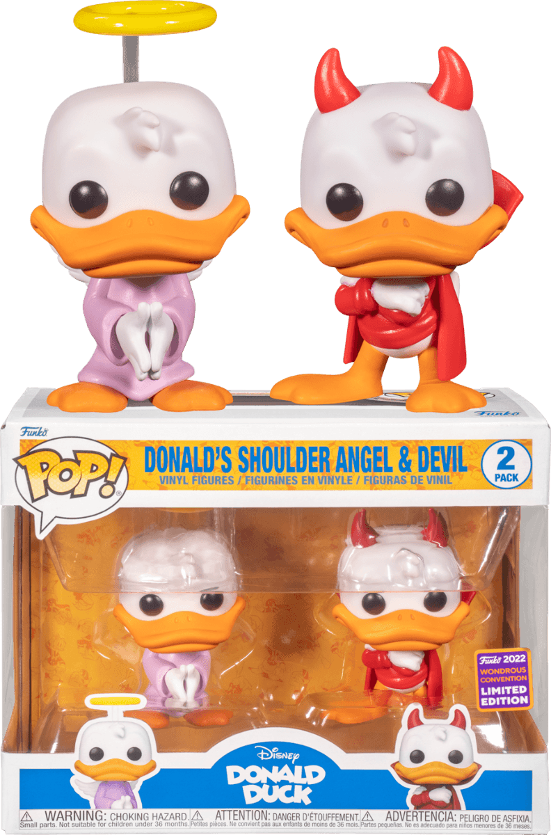 FUN60806 Donald Duck - Angel & Devil WonderCon Exclusive Pop! Vinyl 2-Pack [RS] - Funko - Titan Pop Culture