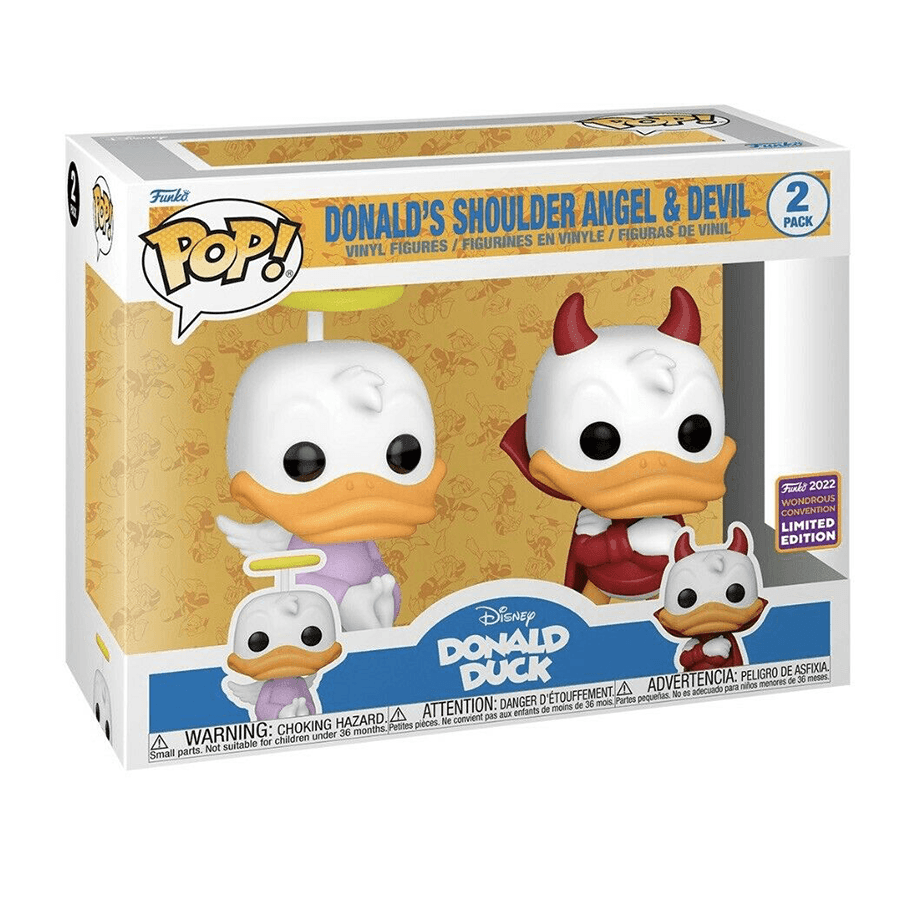 FUN60806 Donald Duck - Angel & Devil WonderCon Exclusive Pop! Vinyl 2-Pack [RS] - Funko - Titan Pop Culture