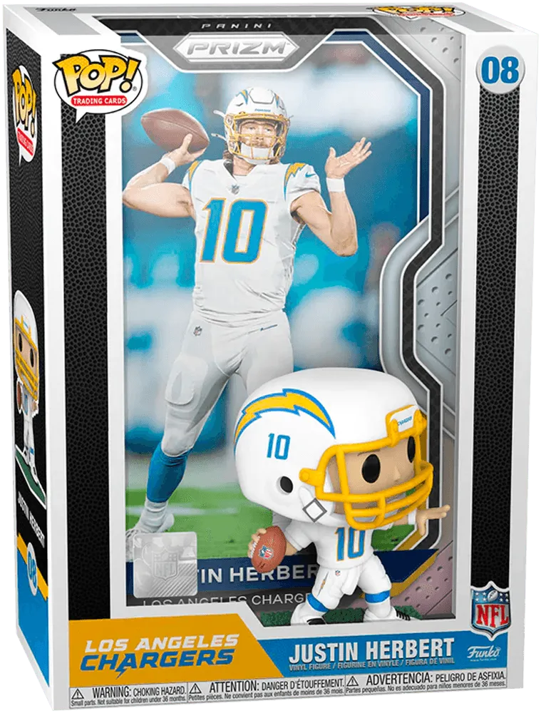 FUN60825 NFL - Justin Herbert Pop! Trading Card - Funko - Titan Pop Culture