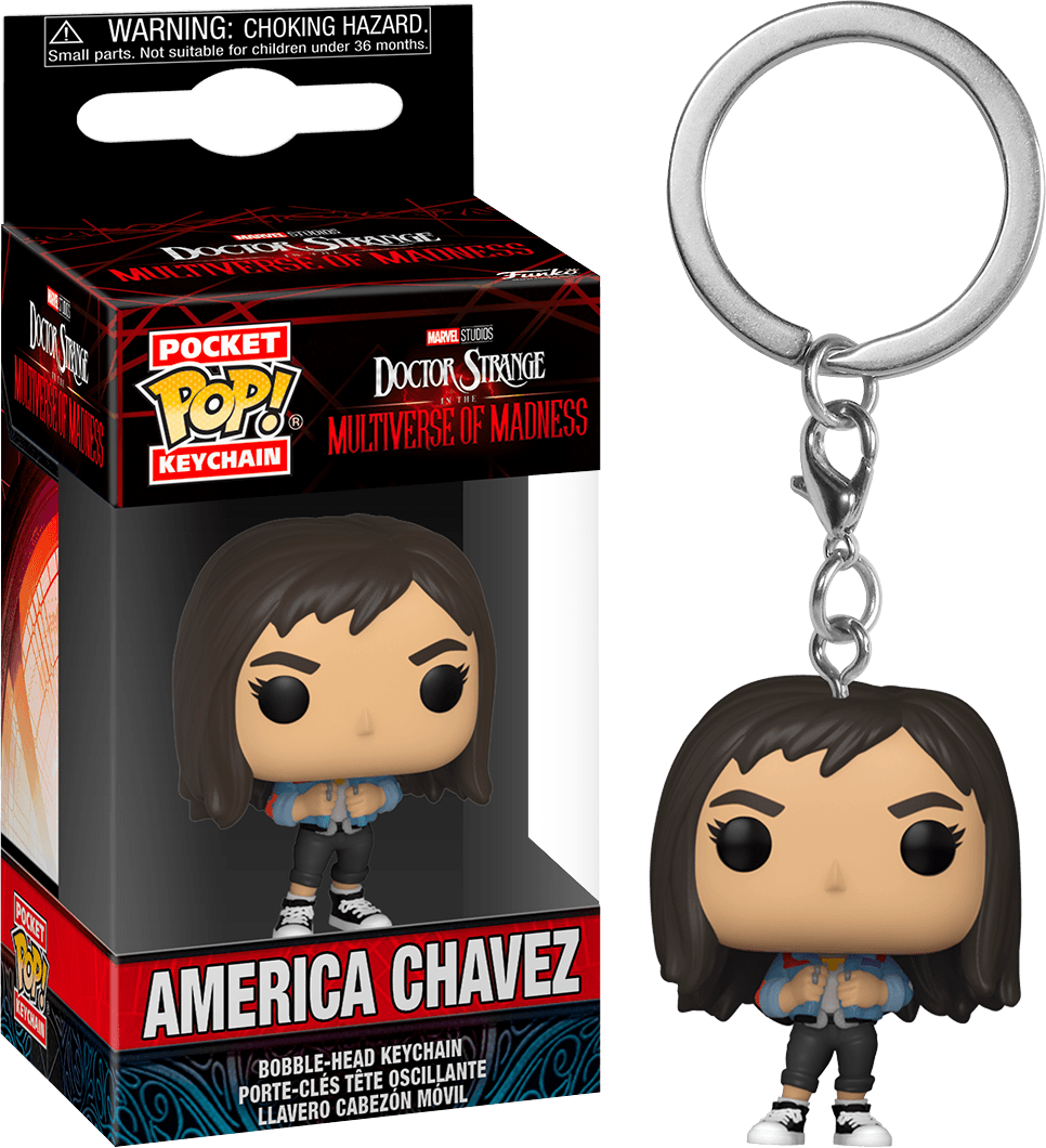 FUN60913 Doctor Strange 2: Multiverse of Madness - America Chavez Pocket Pop! Keychain - Funko - Titan Pop Culture