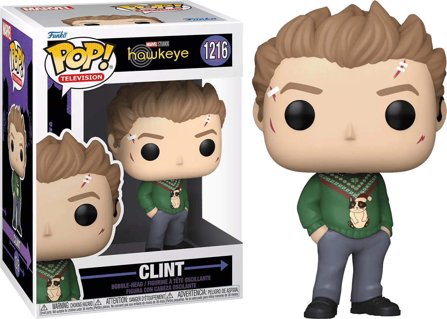 FUN61128 Hawkeye - Clint Christmas Sweater US Exclusive Pop! Vinyl [RS] - Funko - Titan Pop Culture