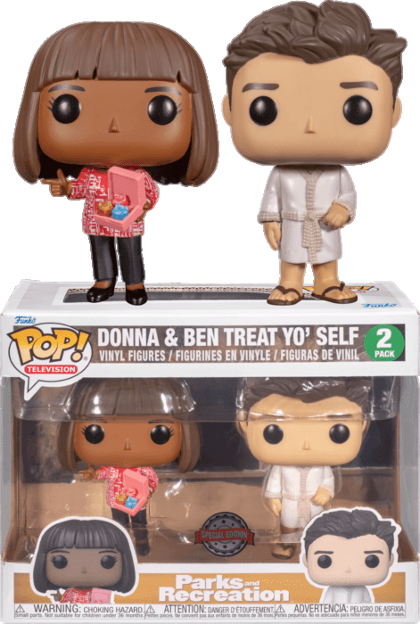 FUN61356 Parks & Recreation - Treat yo'self US Exclusive Pop! Vinyl 2-Pack [RS] - Funko - Titan Pop Culture