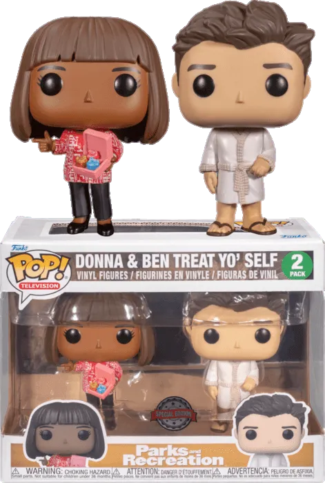 FUN61356 Parks & Recreation - Treat yo'self US Exclusive Pop! Vinyl 2-Pack [RS] - Funko - Titan Pop Culture