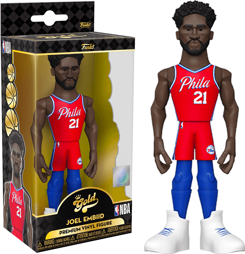 FUN61486 NBA: Sixers - Joel Embiid (CE'21) 5" Vinyl Gold (With Chase) - Funko - Titan Pop Culture