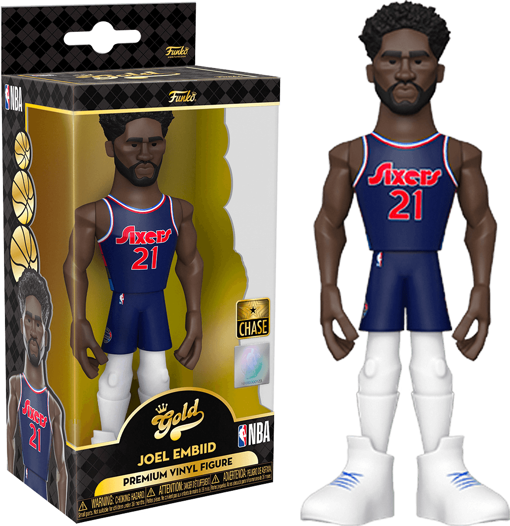 FUN61486 NBA: Sixers - Joel Embiid (CE'21) 5" Vinyl Gold (With Chase) - Funko - Titan Pop Culture