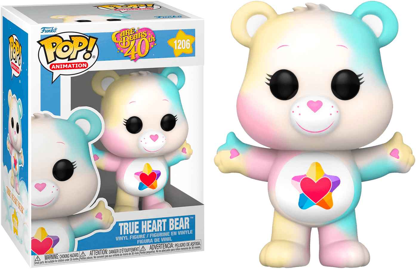 FUN61558 Care Bears 40th Anniversary - True Heart Bear (with chase) Pop! Vinyl - Funko - Titan Pop Culture