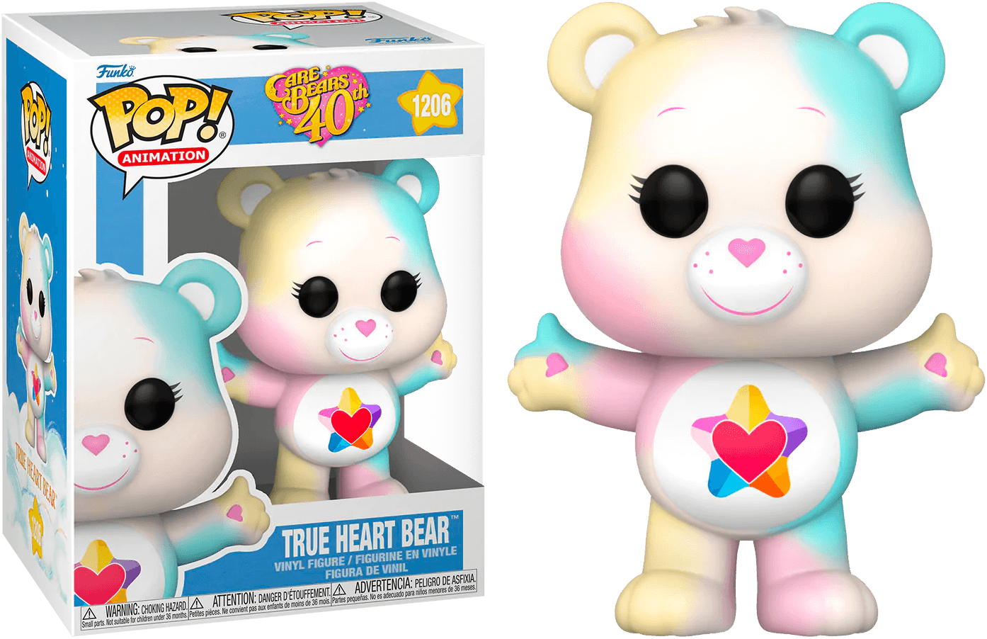 FUN61558 Care Bears 40th Anniversary - True Heart Bear (with chase) Pop! Vinyl - Funko TBA - Titan Pop Culture