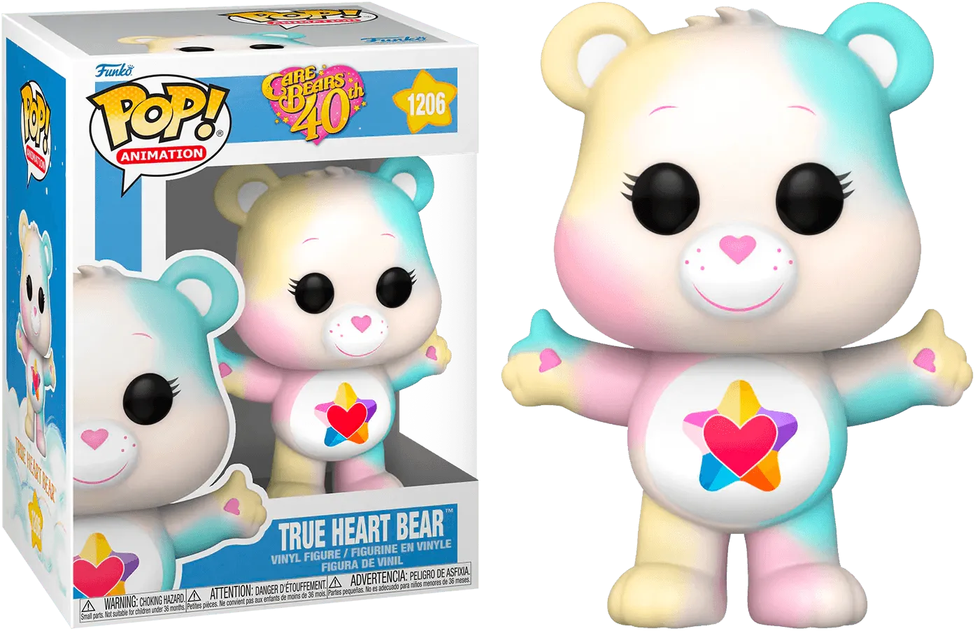 FUN61558 Care Bears 40th Anniversary - True Heart Bear (with chase) Pop! Vinyl - Funko TBA - Titan Pop Culture