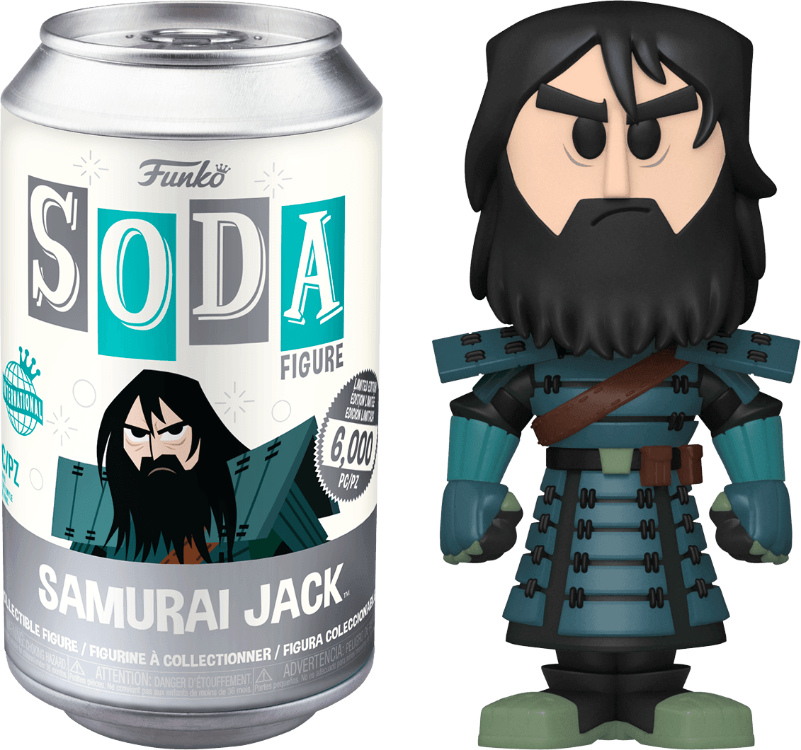 FUN61647 Samurai Jack - Jack Armored (with chase) Vinyl Soda - Funko - Titan Pop Culture