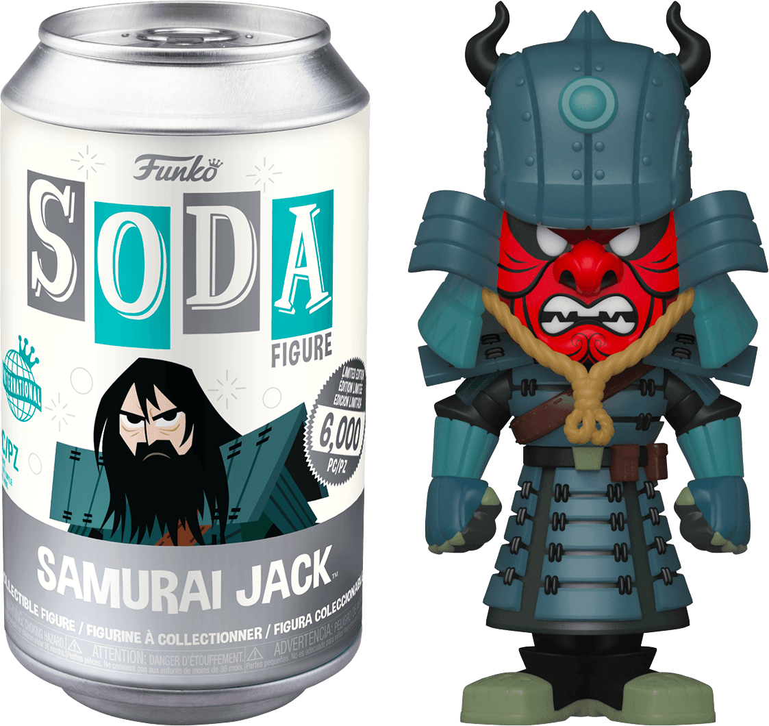 FUN61647 Samurai Jack - Jack Armored (with chase) Vinyl Soda - Funko - Titan Pop Culture