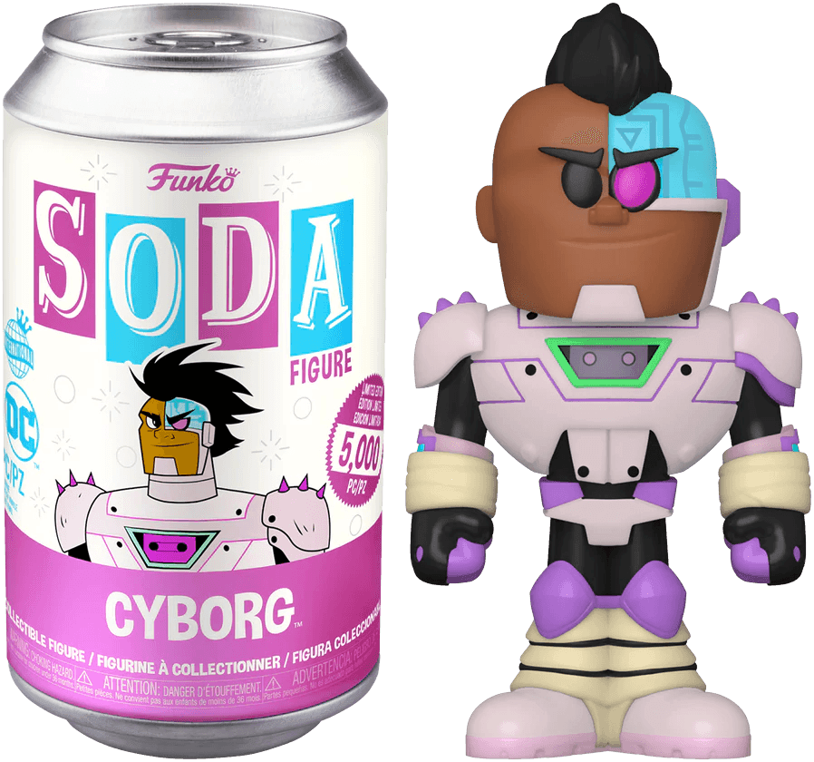 FUN61652 Teen Titans Go - Cyborg (with chase) Vinyl Soda - Funko - Titan Pop Culture