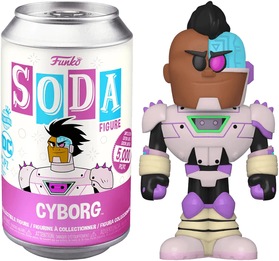 FUN61652 Teen Titans Go! - Cyborg (with chase) Vinyl Soda - Funko - Titan Pop Culture