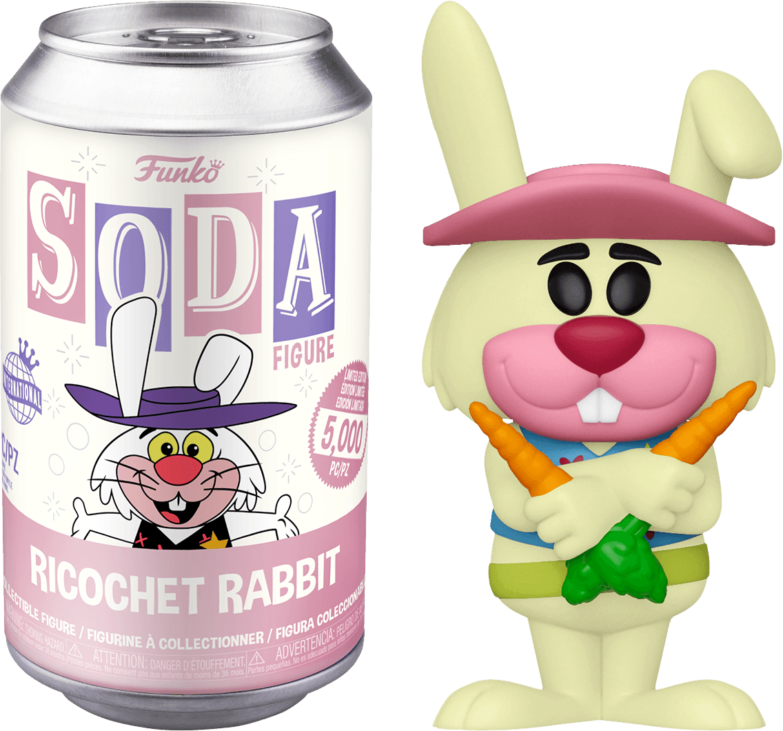 FUN61654 Hanna Barbera - Ricochet Rabbit (with chase) Vinyl Soda - Funko - Titan Pop Culture