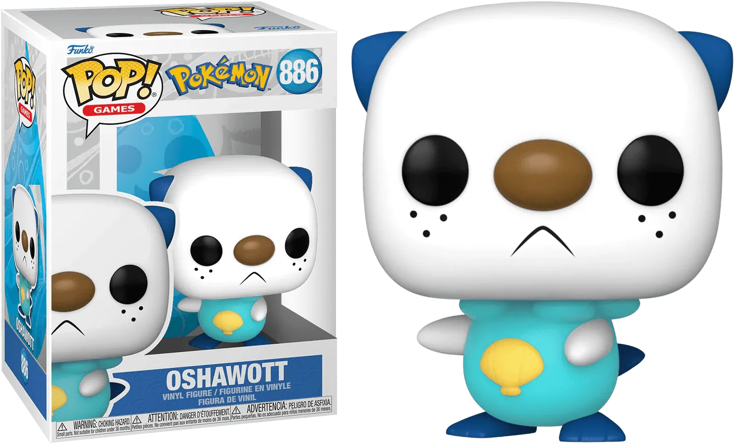 FUN62268 Pokemon - Oshawott Pop! Vinyl [RS] - Funko - Titan Pop Culture