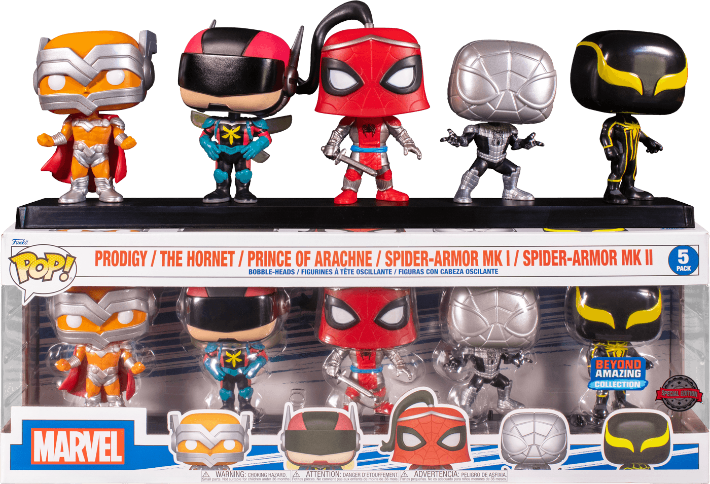 FUN62281 Marvel: Year of the Spider - SpiderMan US Exclusive Pop! Vinyl 5-Pack [RS] - Funko - Titan Pop Culture