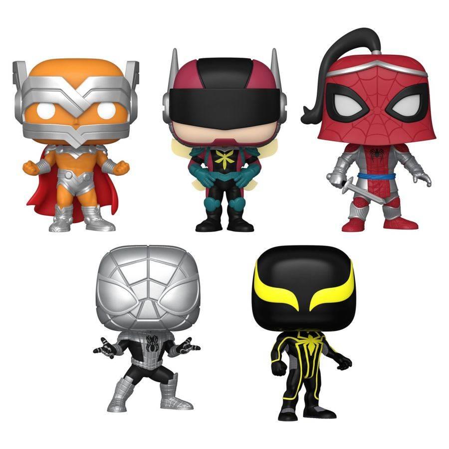 FUN62281 Marvel: Year of the Spider - SpiderMan US Exclusive Pop! Vinyl 5-Pack [RS] - Funko - Titan Pop Culture